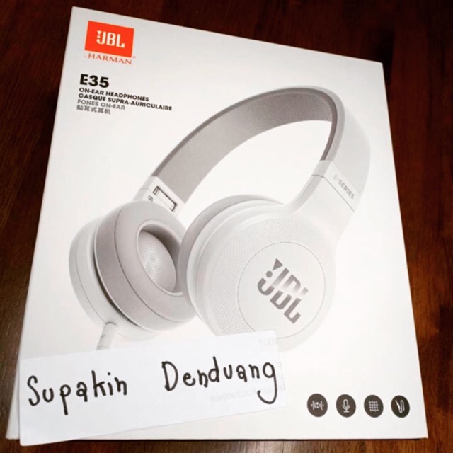 JBL E35 หูฟังแบบครอบหูสีดำ, สีน้ำเงิน, สีแดง, สีเขียว, สีขาว, สีทอง