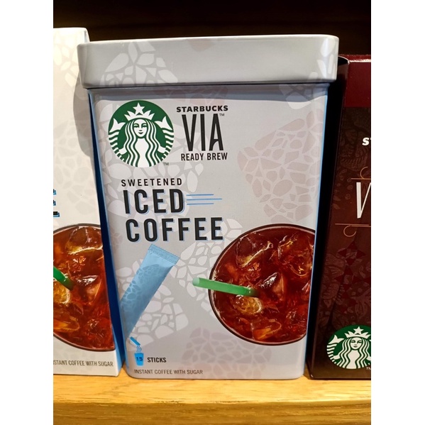 📌พร้อมส่ง📌ขายของแท้💯% กาแฟสตาร์บัค STARBUCKS VIA ICED COFFEE(กล่องเหล็ก) มี15ซอง
