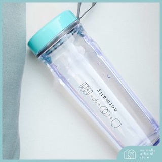 Normally กระบอกน้ำ ขวดน้ำพลาสติก ใส่น้ำดื่ม กระติกน้ำ ความจุ 650 ml bottle tumbler