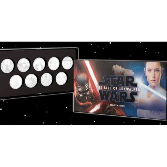 Star Wars collectables coins Rise of Skywalker 9 เหรียญ จาก 9 Episodes Star Wars