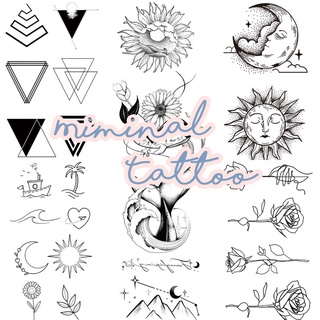 minimal sticker tattoo แทททูกันน้ำ ลายสวย ติดทนพร้อมส่ง