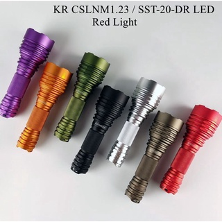 ไฟฉาย Convoy C8+ พร้อม KR CSLNM1.23 620nm SST-20-DR 660nm LED สีแดง 12 กลุ่ม