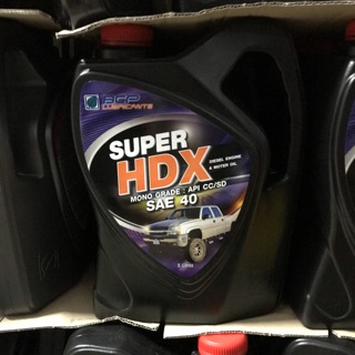 น้ำมันเครื่อง เครื่องยนต์ เบนซิน ดีเซล BCP บางจาก super HDX เบอร์ 40 ขนาด 5L