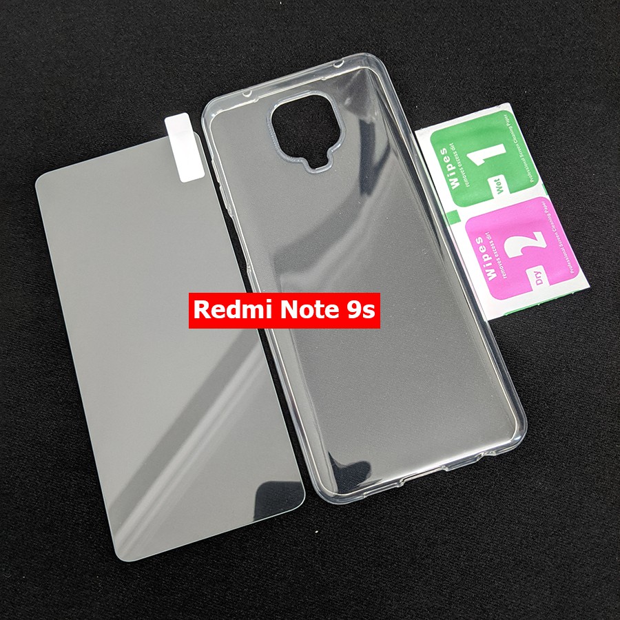 Combo Flexible Case Redmi Note 9s กระจกนิรภัย
