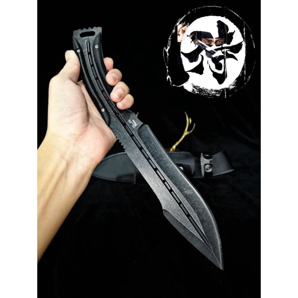 มีด​เดินป่า​ เหล็ก​ 9​Cr18MOV​ งานเต็ม​