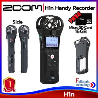 เครื่องบันทึกเสียงพกพา Zoom H1n Handy Recorder เครื่องบันทึกเสียง พร้อมไมค์สเตอริโอในตัว รับประกันศูนย์ไทย 1 ปี แถมฟรี! Micro SD 16 GB