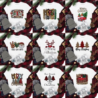 Fashion Women T-Shirt Warm Wishes New Year Merry Tee Shirt Christmas Graphic T Shirt Female Tees 471