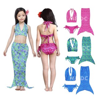 (ส่งฟรี/พร้อมส่ง)Mermaid Swim ชุด นางเงือก (เซ็ท 3 ชิ้น)