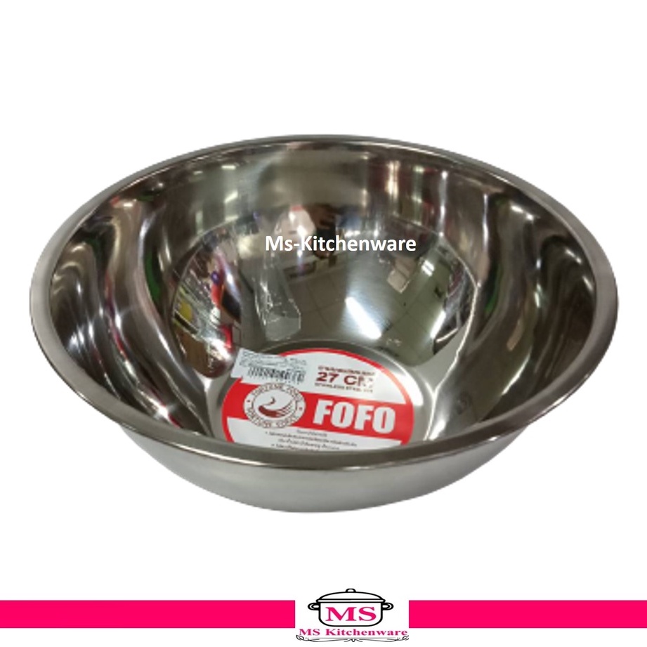 FOFO ชามผสม สเตนเลส  ตราโฟโฟ (มีให้เลือก 16, 18, 20, 22, 24, 27 ซม.) - รูปที่ 4