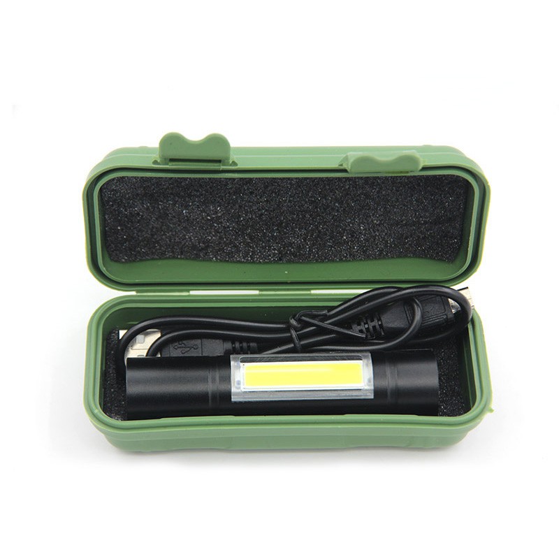 Mini LED Flashlight Rechargable USB 3 Lighting Mode Waterproof ...
