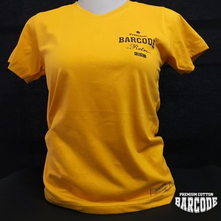 BARCODE streetwear เสื้อยืดผู้หญิง สีเหลือง