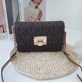 NEW ARRIVAL 2019!! MICHEAL KORS CHAIN CROSSBODY BAG กระเป๋าสะพายข้าง สีน้ำตาล