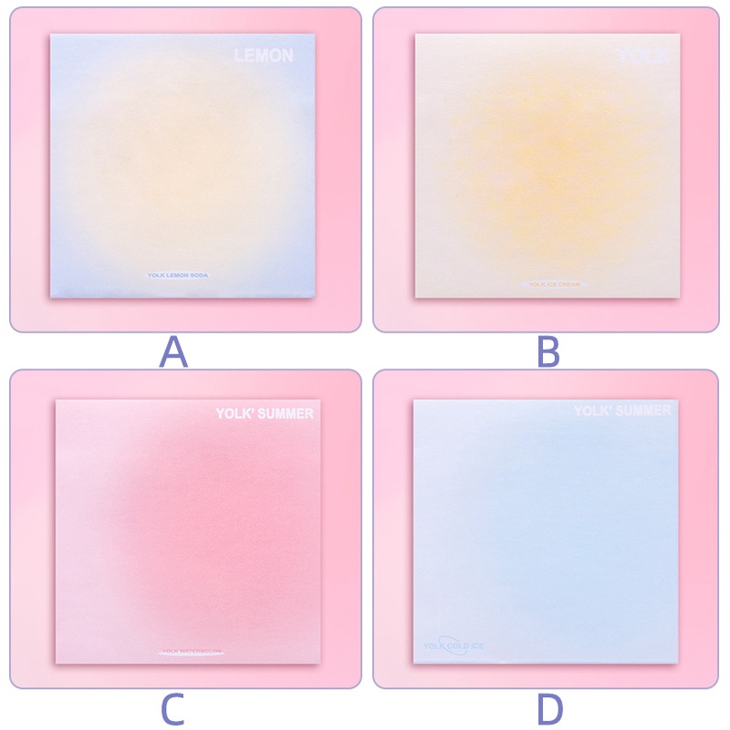 Ins สมุดโน้ตเปล่าขนาดเล็กไล่โทนสี 50 แผ่น - รูปที่ 3