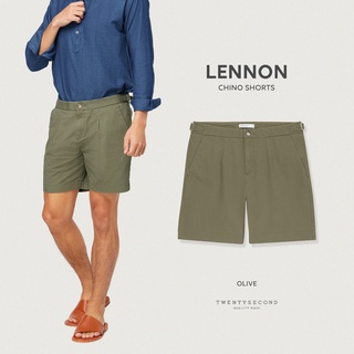 TWENTYSECOND กางเกงขาสั้น รุ่น Lennon chino shorts - สีเขียว / Olive