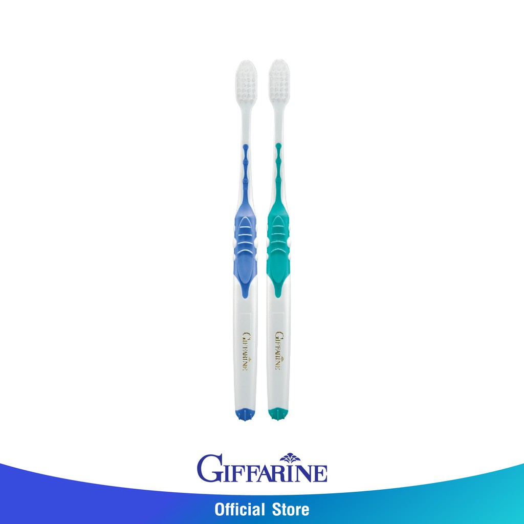 กิฟฟารีน แปรงสีฟัน ดับเบิล แอคทีฟ หัวแปรงเรียวเล็ก– สีฟ้า+เขียว