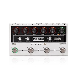 Mooer Micro Preamp Live *ของแท้รับประกันศูนย์* ปรีแอมป์กีตาร์, 50 แอมป์หลอด, 30 คาบิเน็ต, Tone Captureได้ ฯลฯ