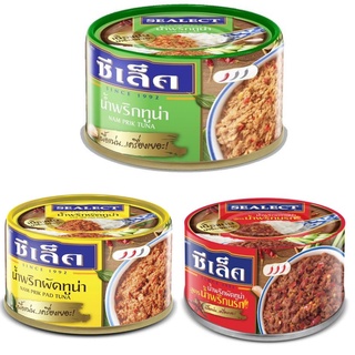 (แพ็ค 6) Sealect Nam Prik Tuna ซีเลคท์ น้ำพริกทูน่า 85 กรัม - 95 กรัม