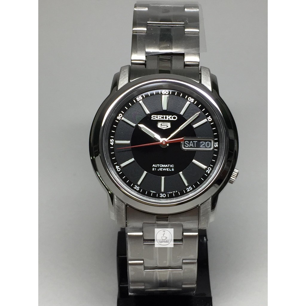 นาฬิกา ไซโก้ ผู้ชาย SEIKO 5 Automatic รุ่น SNKL83K1 หน้าปัดสีดำ Automatic Men's Watch Stainless Steel CafeNalika
