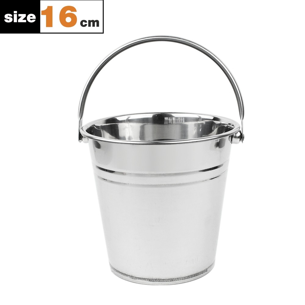 ถังน้ำแข็ง ถังใส่น้ำแข็ง สแตนเลส 16 cm CB-16 รุ่น Ice-Basket-stainless-steel-16cm-02e-june-Beam