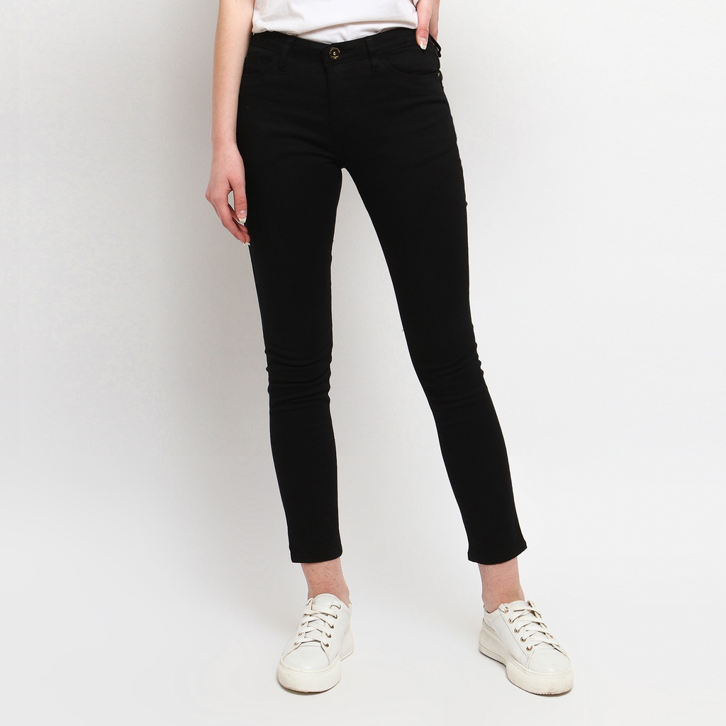 C2 Taskia กางเกงสีดําผู้หญิง Push Up Skinny