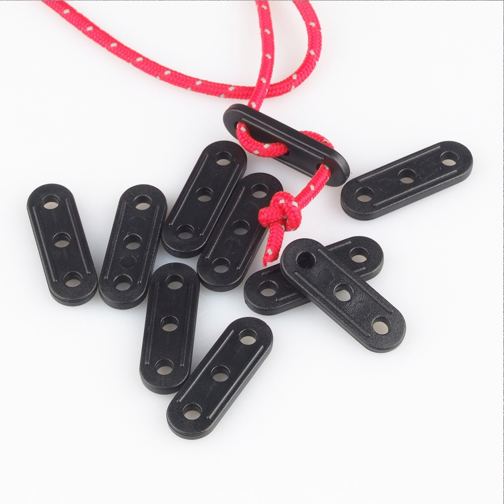 10Pcs Tent Rope Fastener Guyline Tensioner Lock Camping Accessory Black ...