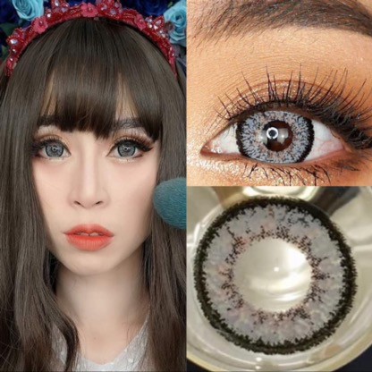 **ส่งของทุกวัน** บิ๊กอายตาโต บิ๊กอายสายแบ้ว บิ๊กอายราคาถูก คอนแทคเลนส์ตาโต บิ๊กอายส์ฝาแดง Balenciaga gray