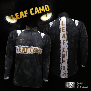 เสื้อตกปลา JK Thailand  เสื้อสำหรับกีฬากิจกรรมกลางแจ้ง ลาย LEAF CAMO ป้องกันรังสี UV 80% แห้งเร็ว