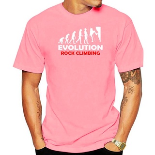 เสื้อยืดผ้าฝ้าย เสื้อยืด ลาย EVOLUTION ROCK CLIMBINGER เหมาะกับของขวัญปีนเขา สําหรับผู้ชาย