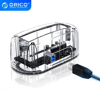 Orico Usb 3.0 To Sata สีใส สําหรับฮาร์ดไดรฟ์ Ssd 2 . 5 / 3 . 5 นิ้ว Transfer Speed 5gbps