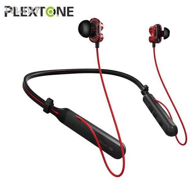 เครื่องใช้ไฟฟ้าขนาดเล็ก☑หูฟังบลูทูธ Plextone BX345 Sport Dual Dynamic Driver Wireless collar headset กันละอองน้ำ คุยโทรศ