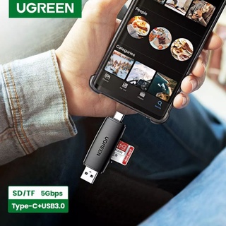 UGREEN รุ่น 80191 อะแดปเตอร์การ์ดรีดเดอร์ USB TYPE-C สําหรับ USB 3.0 เข้า SD Micro-SD,TF แล็ปท็อป/โทรศัพท์