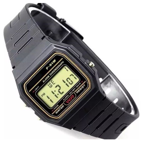นาฬิกา นาฬิกาข้อมือ สายเรซิน รุ่น F-91W (พร้อมตั้งเวลา)
