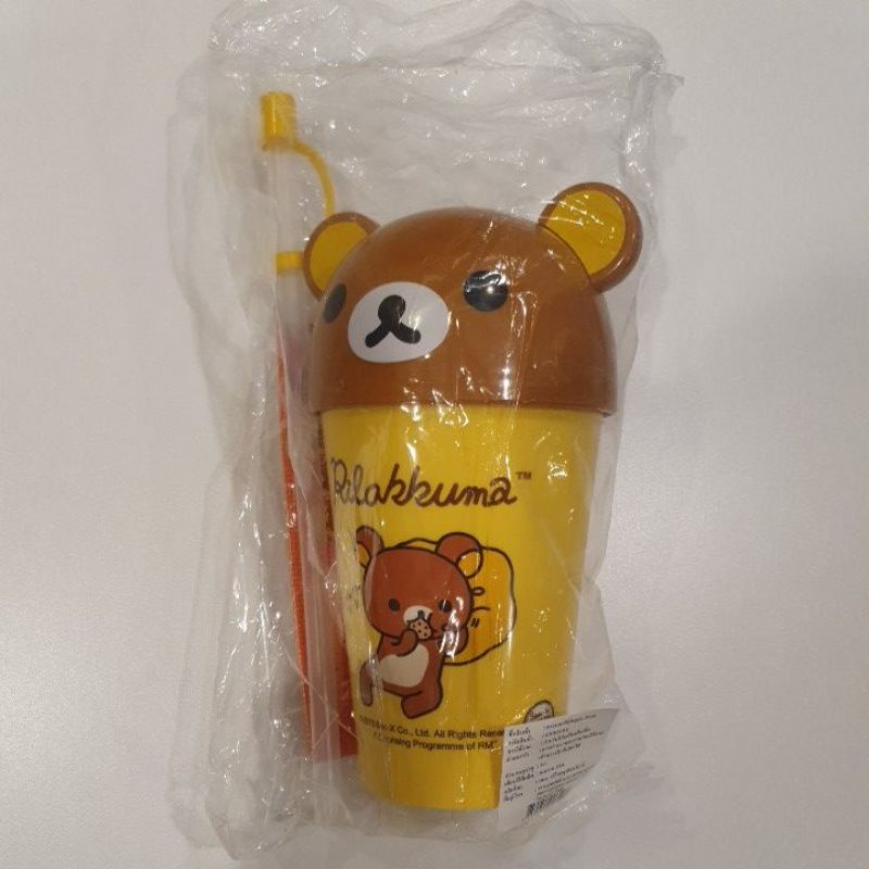 แก้ว Rilakkuma  7- eleven สีเหลือง
