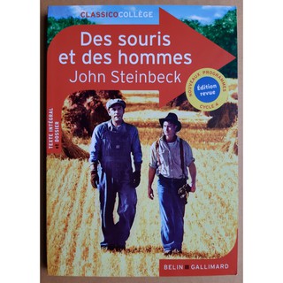 หนังสือภาษาฝรั่งเศส Des souris et des hommes (Of Mice and Men / เพื่อนยาก) โดย John Steinbeck / มือหนึ่ง