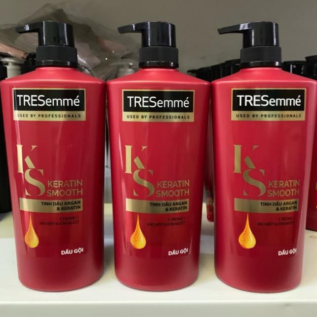 (ของแท ้ 🌹 Tresemme Keratin Vietnam Shampoo 650g ( สีแดง )