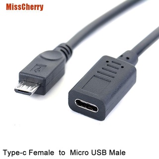 (Misscherry) อะแดปเตอร์สายเคเบิ้ล Usb Type - C Female To Micro Usb Male Otg