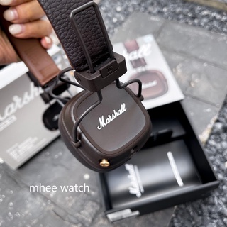 หูฟัง Marshallเสียงทรงพลัง รุ่น Major IV Wireless Headphone สีChocolate ใช้งานต่อเนื่องได้ 80ชั่วโมงรองรับการชาร์จไร้สาย