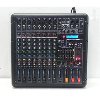 เพาเวอร์มิกเซอร์ มิกเซอร์ Power Mixer เครื่องเสียง ขยายเสียง  8CH Power mixer ( 8 channel ) รุ่นMF-8D