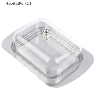 Habitatport กล่องจานใส่เนย ชีส ขนมปัง พร้อมฝาปิด