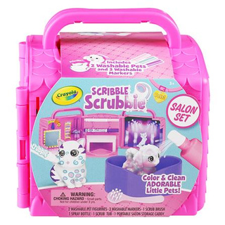 HomeDoDee สี ศิลปะ ชุดระบายสีและอาบน้ำสัตว์เลี้ยง CRAYOLA SCRIBBLE SCRUBBIES SALON SET เครื่องเขียน วาดภาพระบายสี