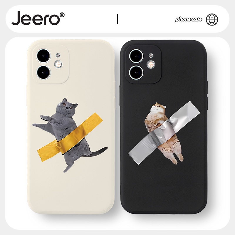 Jeero เคสคู่ เคสไอโฟน คู่รัก กันกระแทกซิลิโคนนุ่มน่ารักตลก เคสโทรศัพท์ Compatible for iPhone 16 15 14 13 12 11 Pro Max SE 2020 X XR XS 8 7 ip Plus HFF1555
