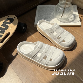 JUSLIN  รองเท้าแตะผู้หญิง รองเท้าแตะ พื้นนุ่ม กันลื่น นุ่ม ใส่สบาย สไตล์เกาหลี ทันสมัย Unique ins ทันสมัย JU220182 37Z230910