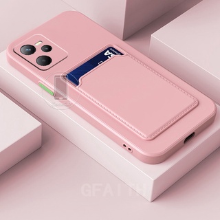 เคส Realme 10 Pro Plus + C55 4G 5G ใหม่ ซิลิโคน เรียบง่าย พร้อมกระเป๋าใส่บัตร ผิวนุ่ม เคสสัมผัส