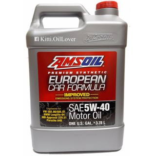 Amsoil Premium Synthetic European Car MID SAPS 5W-40 Motor Oil (3.78 ลิตร) เบนซินและดีเซล รถยนต์ยุโรป