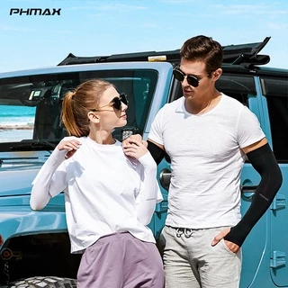PHMAX ขี่จักรยานแขนน้ําแข็งผ้าระบายอากาศป้องกันรังสียูวีวิ่งแขนแขนฟิตเนสบาสเกตบอลข้อศอก เบาะ