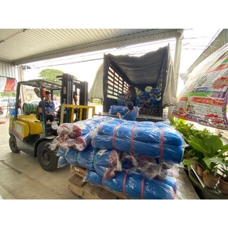 มุ้งไนล่อน 16ตา ยาว 5 เมตร สีฟ้า มีให้เลือก สูง 90-250 ซม.