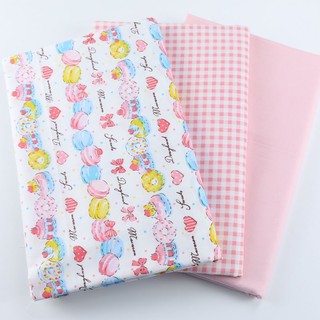 ผ้าคอตตอน 100% ลายมาการอง