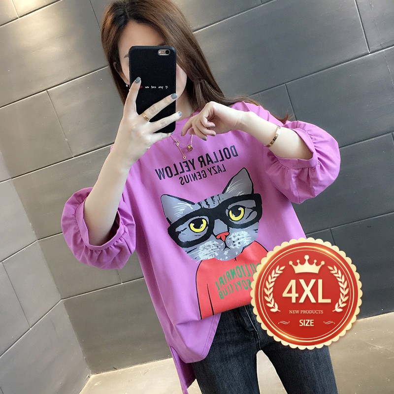 Bbigsize ไซส์ใหญ่เสื้อยืดสกรีนลายแมวทรงใหม่ไฉไลกว่าเดิม ผ้านิ่มใส่สบายคุณค่าที่คุณคู่ควร