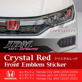 Jdm Dreams Magical Crystal (สีแดง) สติกเกอร์ตราสัญลักษณ์ด้านหน้า Honda Jazz FIT City GM6 GM2 GN2 Civic FE FC City Hatchback Hasepro