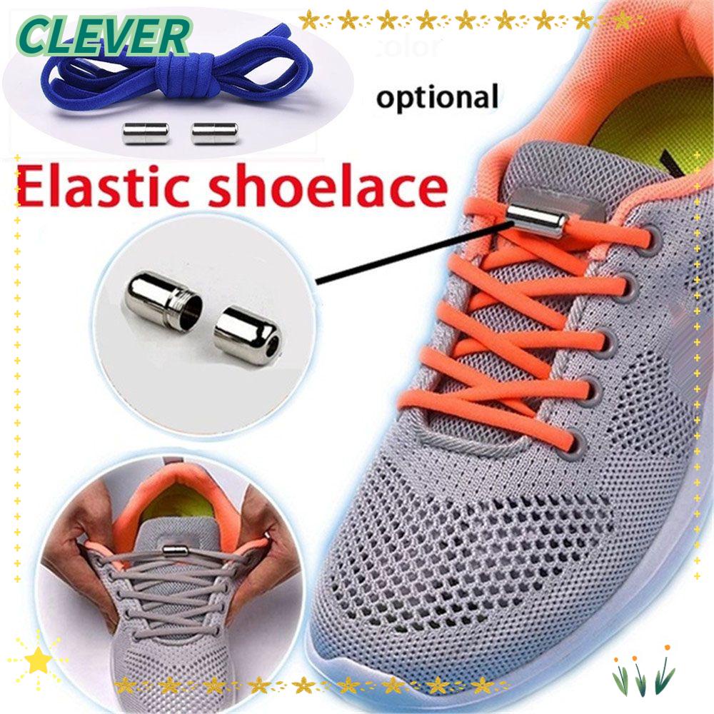 CLEVER New No Tie Shoelaces Shoestrings Elastic Shoe Laces Sneakers Shoelace Kids Adult Metal Tip Fast Lacing Sports Quick Lazy Laces/Multicolor
